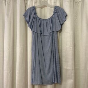Striped off the shoulder dress
